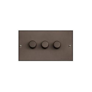 Bauhaus Range Matt Bronze Switches & Sockets, BH9 - 3G Multi Location Primary Dimmer by Heritage Brass By M-Marcus