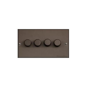Bauhaus Range Matt Bronze Switches & Sockets, BH9 - 4G Multi Location Primary Dimmer by Heritage Brass By M-Marcus