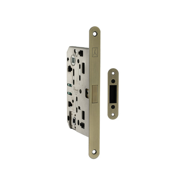 Bonaiti Polaris 2XT Magnetic Bathroom Lock 60mm backset - Matt Antique Brass
