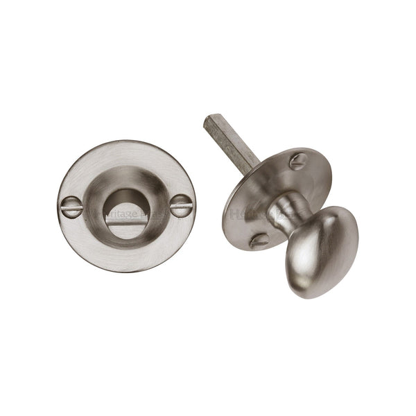 M Marcus - Heritage Brass, Bolt for Privacy in Bathroom or Bedroom Doors, Escutcheons & Privacy Thumbturns, Turn & Release