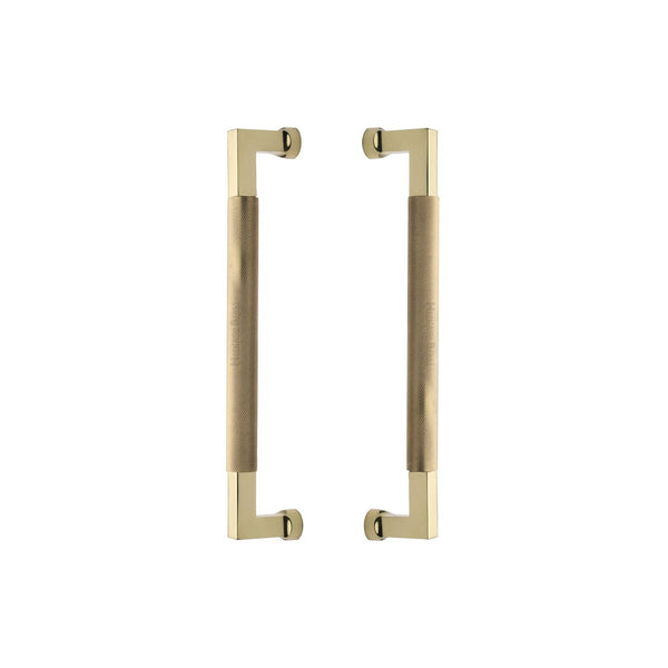 Bauhaus Knurled Back to Back Door Pull Handle by M Marcus - Heritage Brass