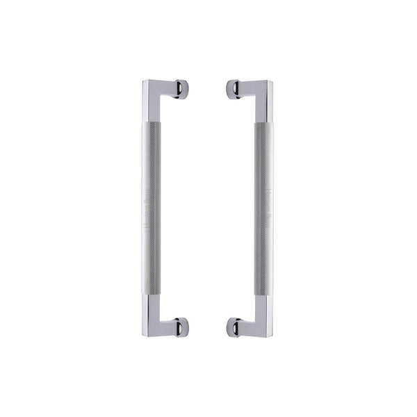 Bauhaus Knurled Back to Back Door Pull Handle by M Marcus - Heritage Brass