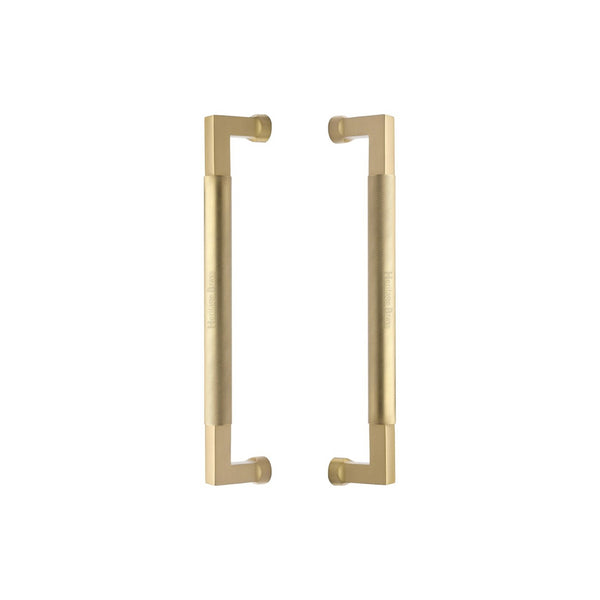 Bauhaus Knurled Back to Back Door Pull Handle by M Marcus - Heritage Brass