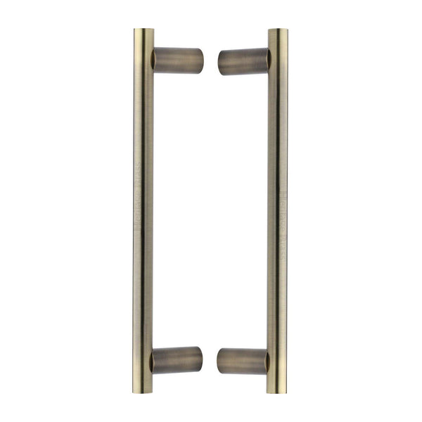 Bar Back to Back Door Pull Handle - Antique Brass - 336 mm