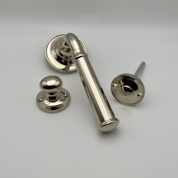 Beau- Hardware, Beau Hardware Lever Handles - Polished Nickel, Door Handles, Lever On Rose