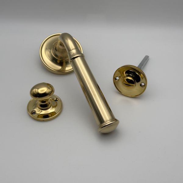 Beau- Hardware, Beau Hardware Lever Handles - Unlacquered Polished Brass, Door Handles, Lever On Rose