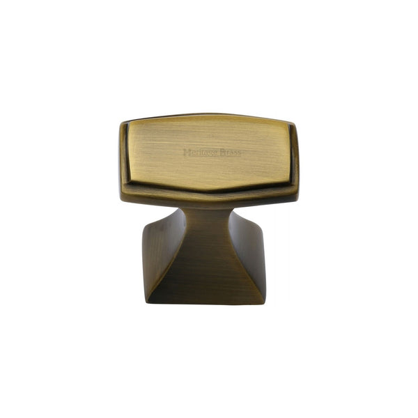 Deco Cabinet Knob by M Marcus - Heritage Brass