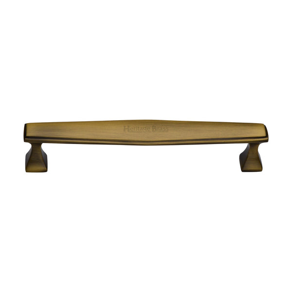 M Marcus - Heritage Brass, Deco Cabinet Pull Handle, Cabinet Hardware, Cabinet Pull Handles