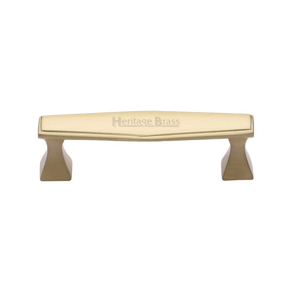 M Marcus - Heritage Brass, Deco Cabinet Pull Handle, Cabinet Hardware, Cabinet Pull Handles