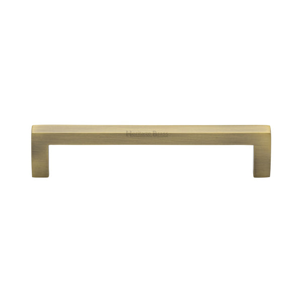 M Marcus - Heritage Brass, Square Metro Cabinet Pull Handle, Cabinet Hardware, Cabinet Pull Handles