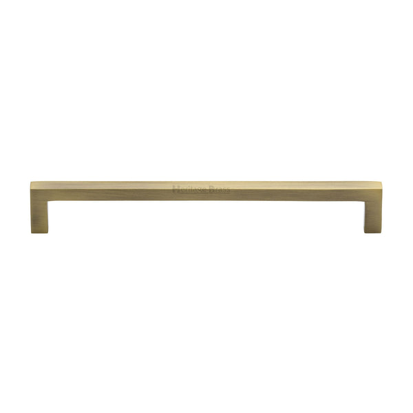 M Marcus - Heritage Brass, Square Metro Cabinet Pull Handle, Cabinet Hardware, Cabinet Pull Handles