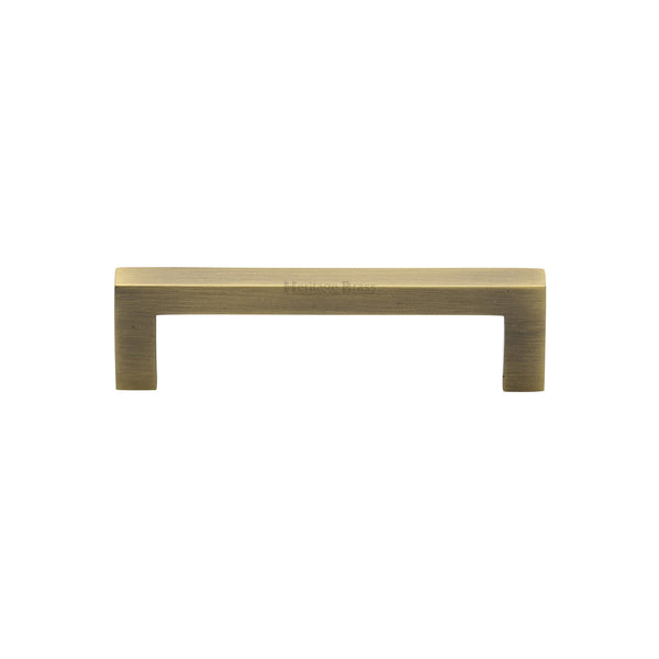 M Marcus - Heritage Brass, Square Metro Cabinet Pull Handle, Cabinet Hardware, Cabinet Pull Handles