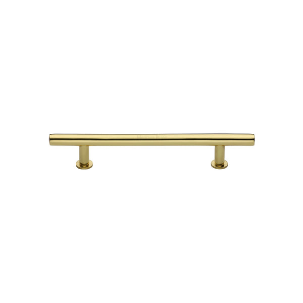 M Marcus - Heritage Brass, T-Bar Cabinet Pull Handle with Rose, Cabinet Hardware, Cabinet Pull Handles