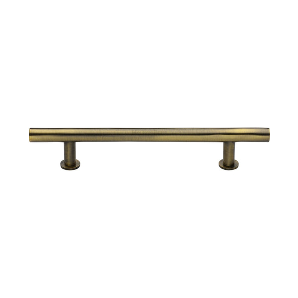 M Marcus - Heritage Brass, T-Bar Cabinet Pull Handle with Rose, Cabinet Hardware, Cabinet Pull Handles