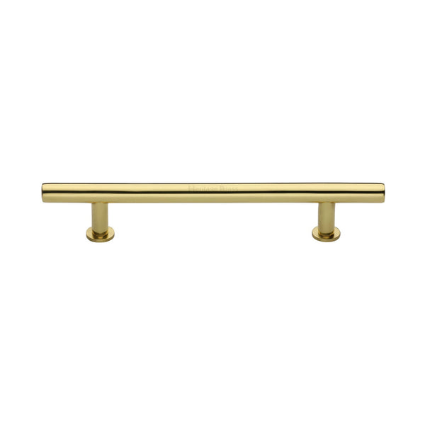 M Marcus - Heritage Brass, T-Bar Cabinet Pull Handle with Rose, Cabinet Hardware, Cabinet Pull Handles