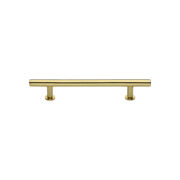 T-Bar Cabinet Pull Handle with Rose by M Marcus - Heritage Brass