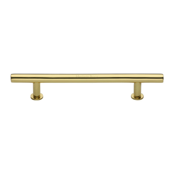 M Marcus - Heritage Brass, T-Bar Cabinet Pull Handle with Rose, Cabinet Hardware, Cabinet Pull Handles