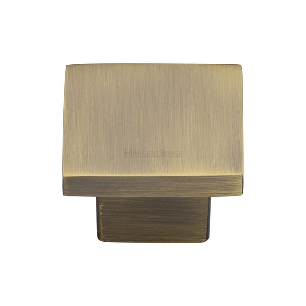 Classic Square Cabinet Knob by M Marcus - Heritage Brass
