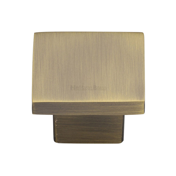 Classic Square Cabinet Knob by M Marcus - Heritage Brass