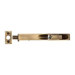 Flush Bolt - Antique Brass - 10
