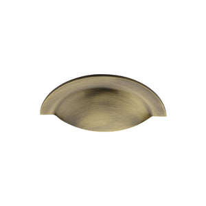 Crescent Drawer Cup Pull by M Marcus - Heritage Brass