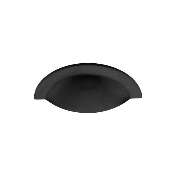 Crescent Drawer Cup Pull by M Marcus - Heritage Brass