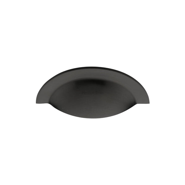 Crescent Drawer Cup Pull by M Marcus - Heritage Brass