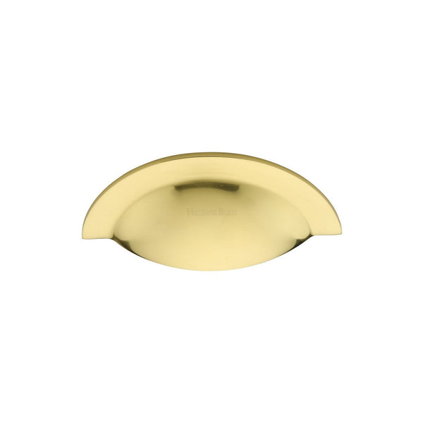 Crescent Drawer Cup Pull by M Marcus - Heritage Brass