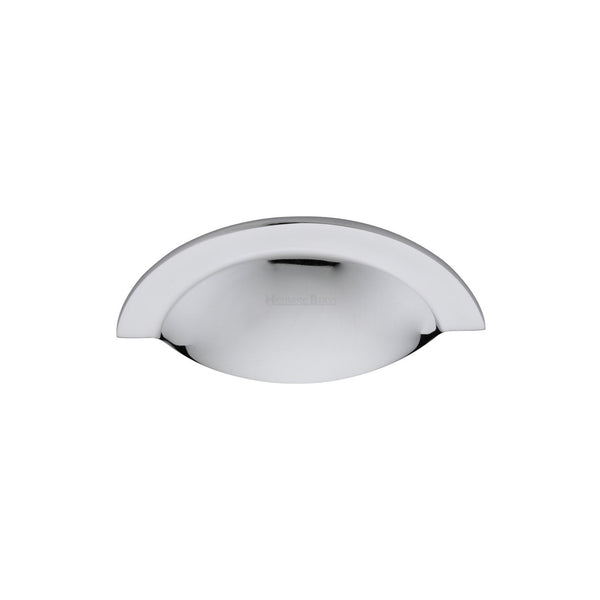 Crescent Drawer Cup Pull by M Marcus - Heritage Brass