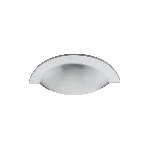 Crescent Drawer Cup Pull by M Marcus - Heritage Brass