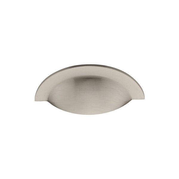 Crescent Drawer Cup Pull by M Marcus - Heritage Brass