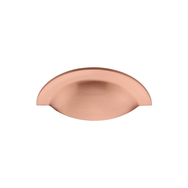 Crescent Drawer Cup Pull by M Marcus - Heritage Brass