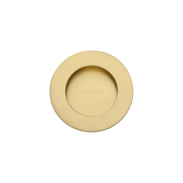 Round Flush Pull - C1835 by M Marcus - Heritage Brass