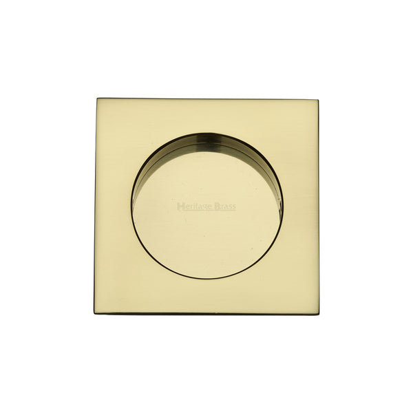 Square Flush Pull - C1860 by M Marcus - Heritage Brass