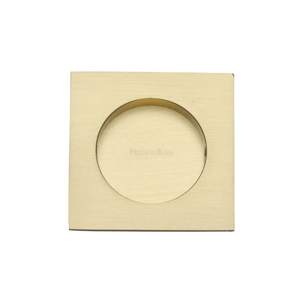 Square Flush Pull - C1860 by M Marcus - Heritage Brass