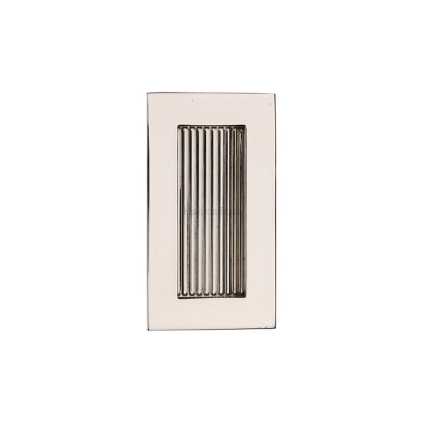 Reeded Rectangular Flush Pull by M Marcus - Heritage Brass