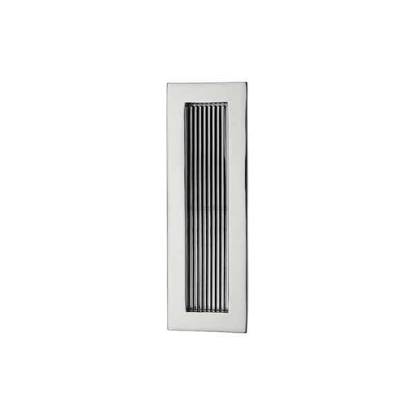 Reeded Rectangular Flush Pull by M Marcus - Heritage Brass