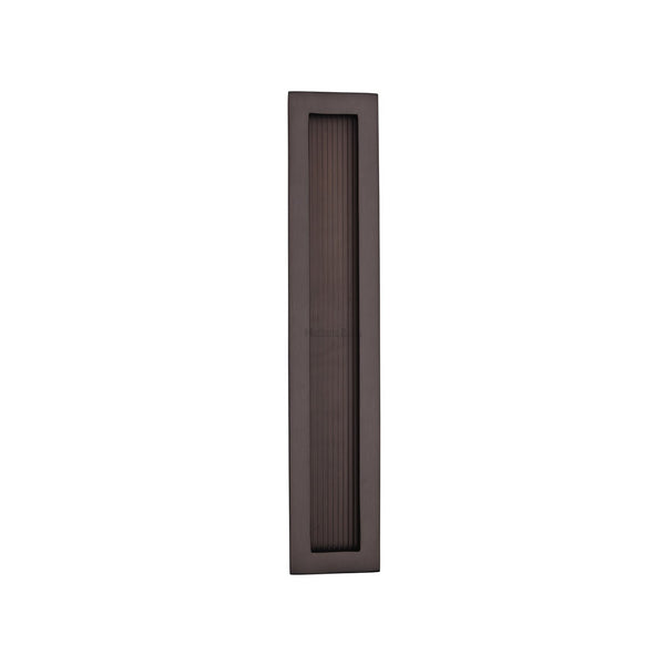 Reeded Rectangular Flush Pull by M Marcus - Heritage Brass