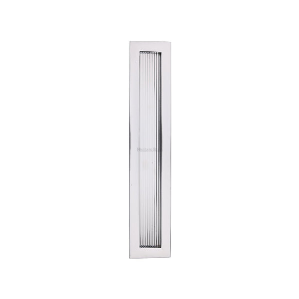 Reeded Rectangular Flush Pull by M Marcus - Heritage Brass