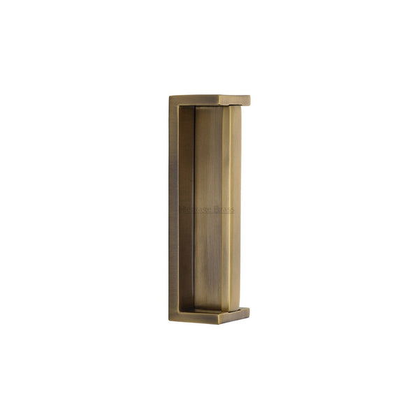 Heritage Brass Sliding Flush Pull by M Marcus - Heritage Brass