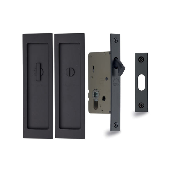 Flush Pull Privacy Set by M Marcus - Heritage Brass