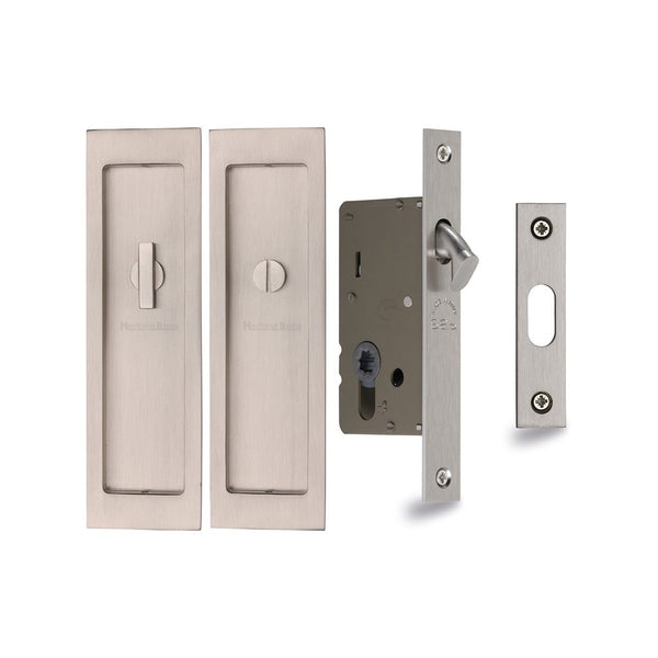 Flush Pull Privacy Set by M Marcus - Heritage Brass