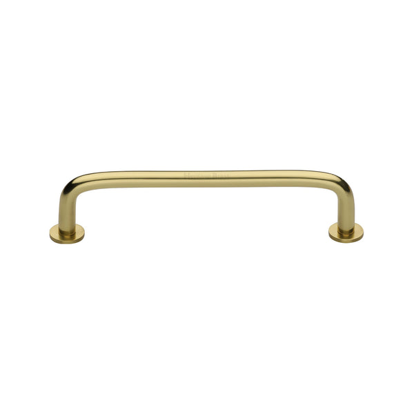 Wire Cabinet Pull Handle with Rose by M Marcus - Heritage Brass