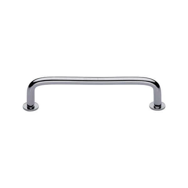 Wire Cabinet Pull Handle with Rose by M Marcus - Heritage Brass