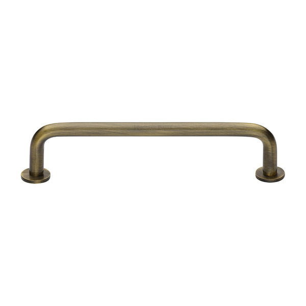 Wire Cabinet Pull Handle with Rose by M Marcus - Heritage Brass