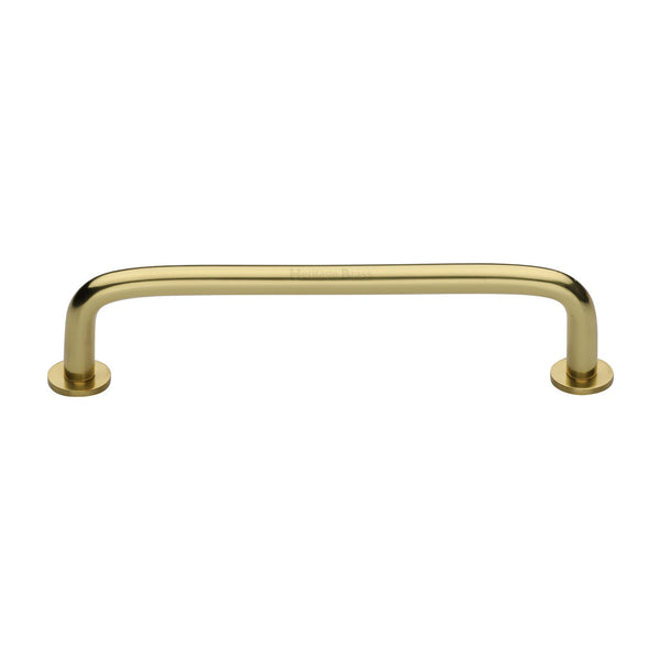 Wire Cabinet Pull Handle with Rose by M Marcus - Heritage Brass
