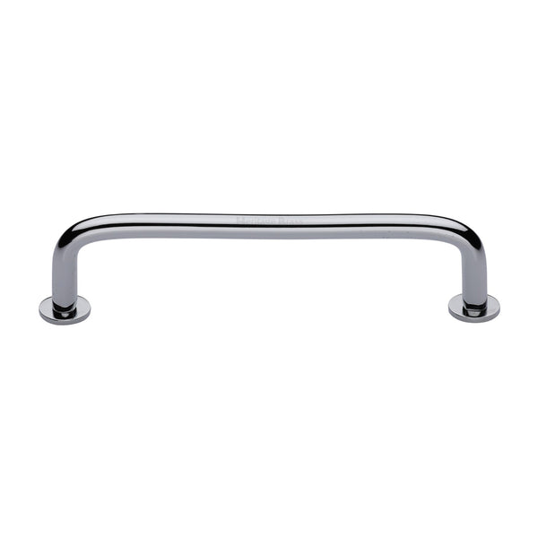 Wire Cabinet Pull Handle with Rose by M Marcus - Heritage Brass