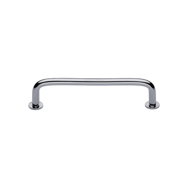 Wire Cabinet Pull Handle with Rose by M Marcus - Heritage Brass