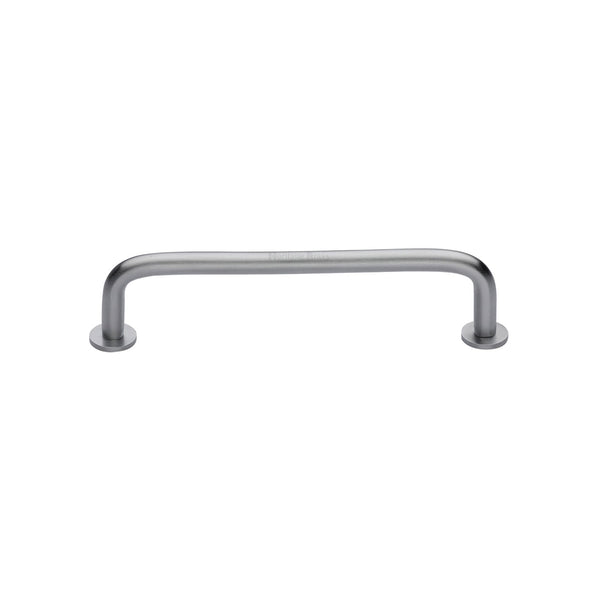 Wire Cabinet Pull Handle with Rose by M Marcus - Heritage Brass