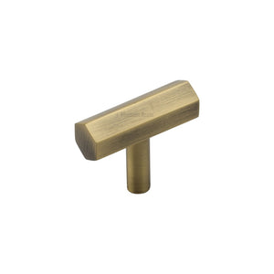Hexagon T-Bar Cabinet Knob by M Marcus - Heritage Brass